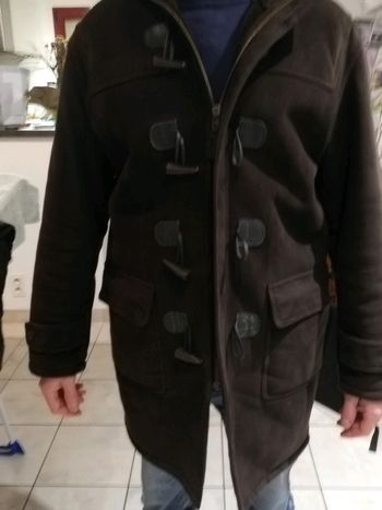 Manteau duffle coat d hiver chaud cuir