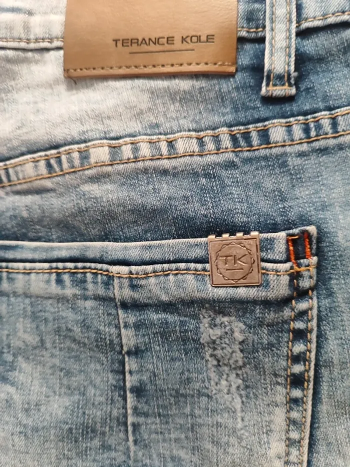 Jean droit Terance Kole Bleu Taille 46 - Confort et style ! Prix mini ! - photo numéro 4