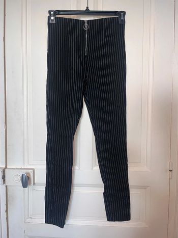 Pantalon jennyfer rayé taille haute 38