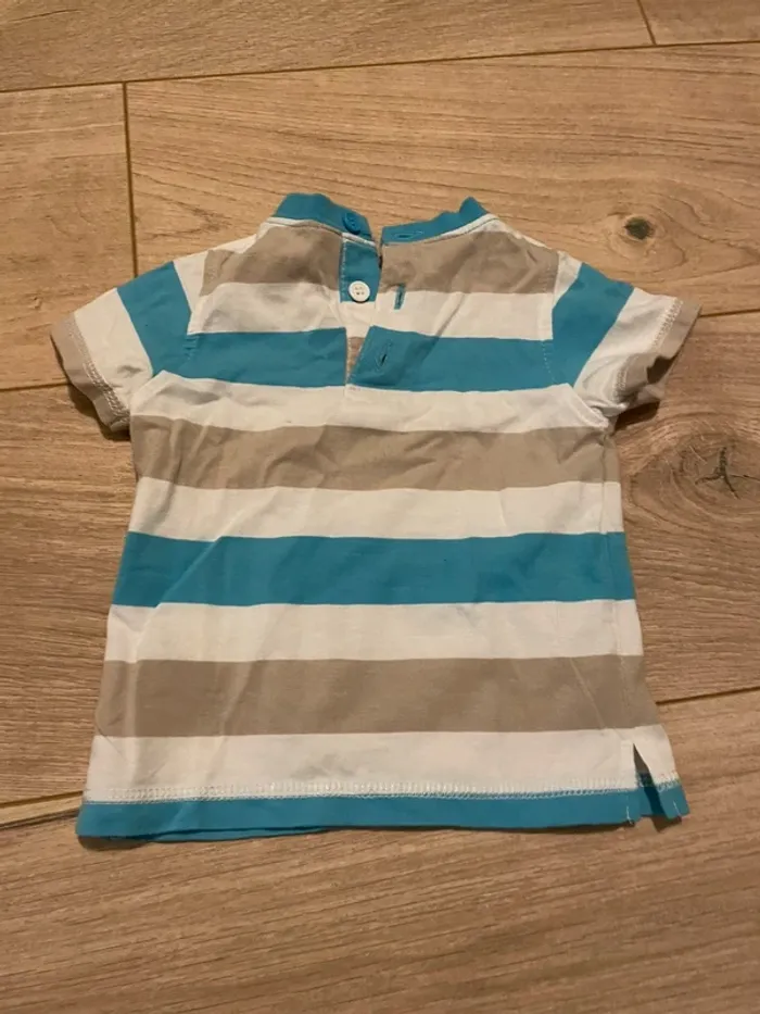 T shirt à rayures taille 6 mois - photo numéro 2