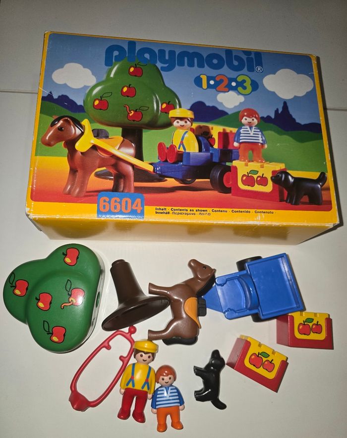 123 playmobil Fermier et verger vintage 1996 complet et en boite - photo numéro 2