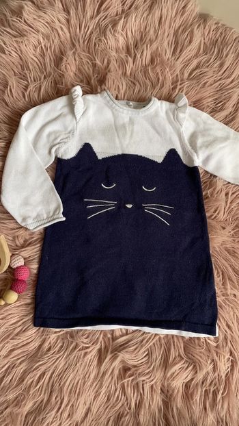 Robe chat 6/9 mois 3 pommes