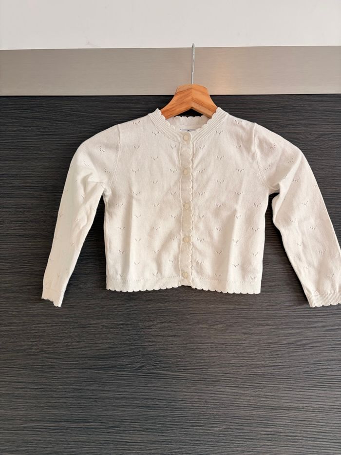 Gilet ajouré écru sergent major 5 ans