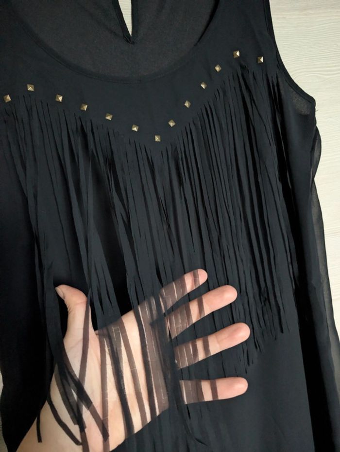 Robe noir à franges - photo numéro 2