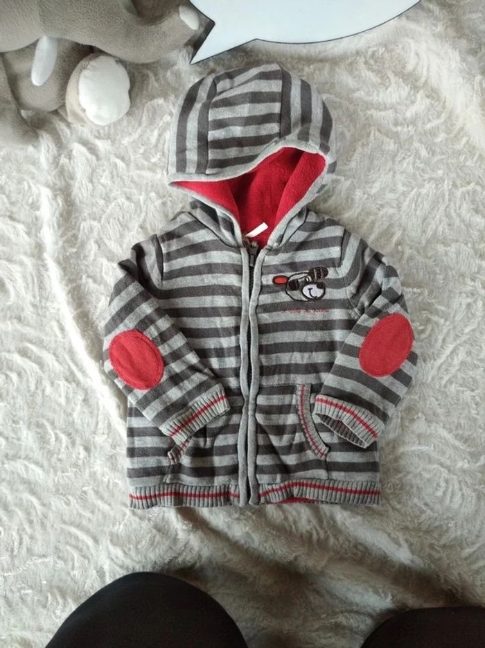 Veste gilet zippé doublé chaud avec capuche Garçon 12 mois Chien "l'école des pirates" Orchestra - photo numéro 2