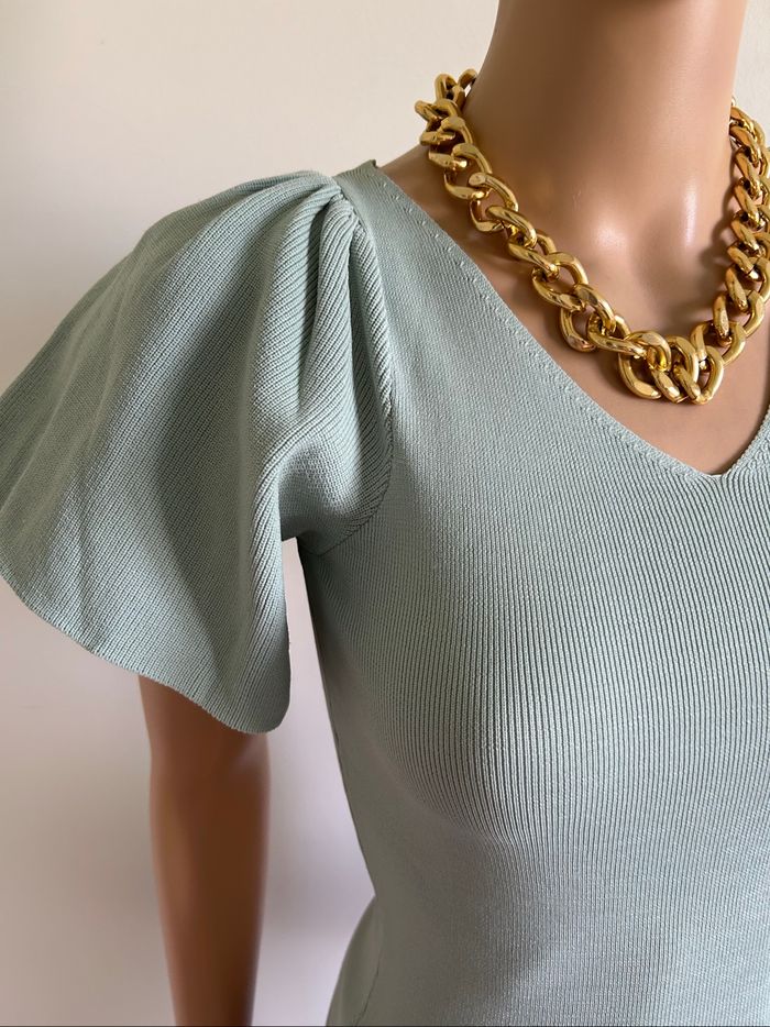 Haut vert neuf à manches courtes Vero Moda taille XS (valeur 30€) - photo numéro 4