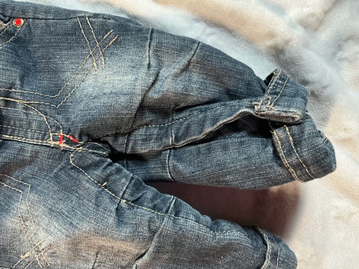 jean bleu doublé taille réglable pressions entre les jambes 1 mois tape à l'oeil - photo numéro 7