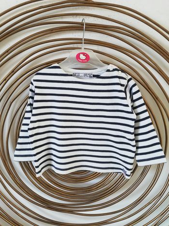 Tshirt manches longues marinière T23 mois