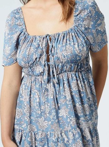 Robe Etam Victoire Beach courte neuve XS à XL bleu fleurie bohème été