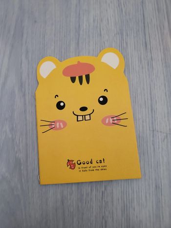 Mini carnet jaune chat