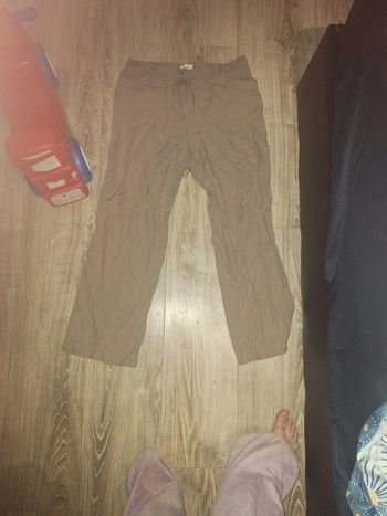 Pantalon droit maron clair