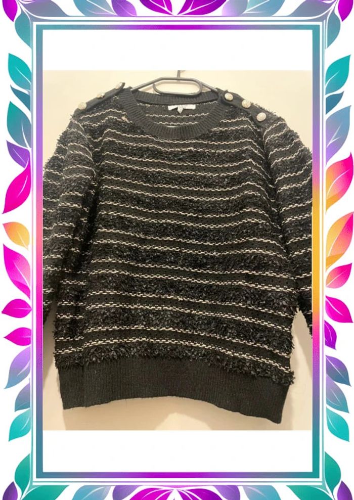 Pull noir doré taille unique - photo numéro 4