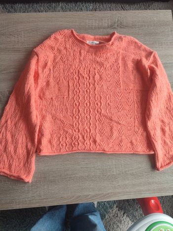 Pull en maille tricot crochet torsadé