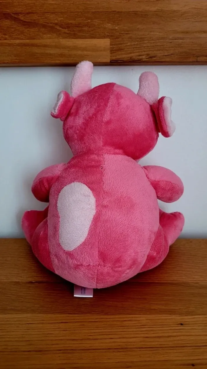 Peluche Vache Rose avec grelot interne - photo numéro 2