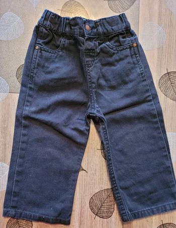Pantalon marine - Grain de blé- 18 mois