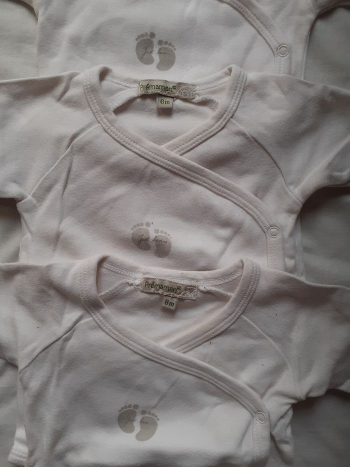Lot de 3 bodys blancs manches courtes - photo numéro 2