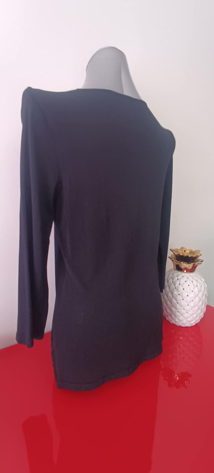 Haut Top T-shirt noir manches 3/4 "M&S mode" Taille EUR M 40/42 - photo numéro 10