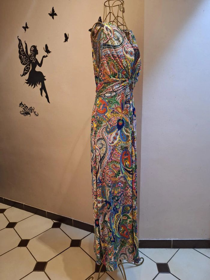 Robe longue imprimée multicolore - Made in France - photo numéro 3