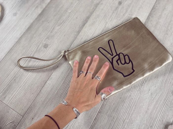 Pochette femme dorée - photo numéro 4