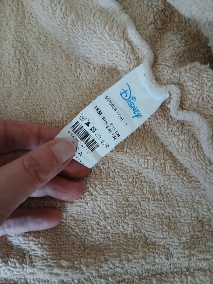 Peignoir éponge Disney 18mois - photo numéro 3