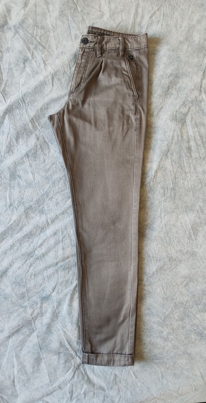 Chino gris marron Freeman T Porter Taille 39 - photo numéro 2