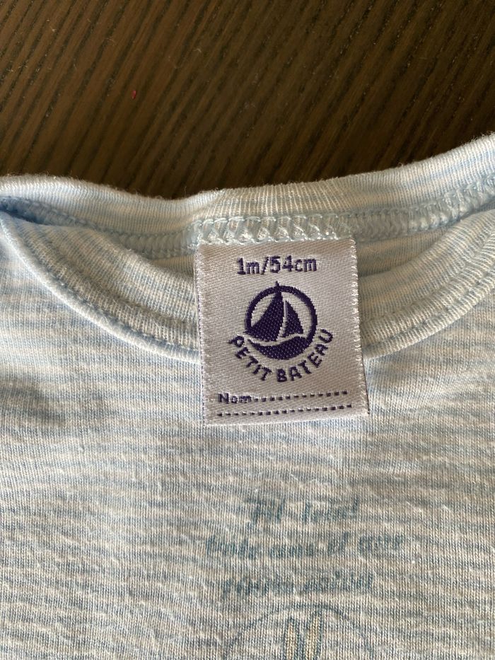 Lot de 3 bodies Petit Bateau 1 mois - photo numéro 3
