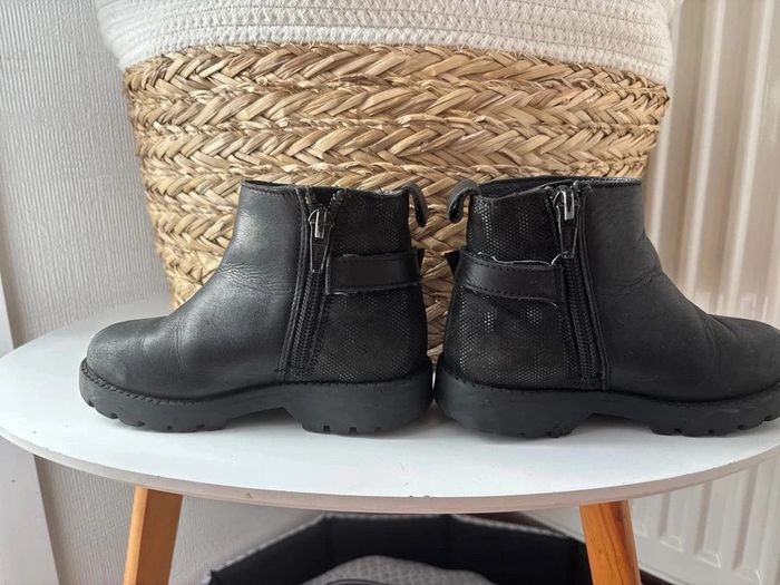 Bottines en cuir noir Gémo - photo numéro 3