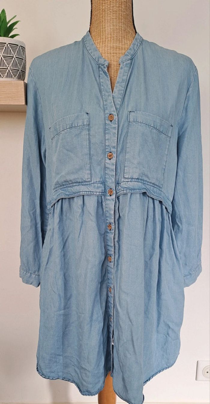 Robe bleu claire Zara - photo numéro 3