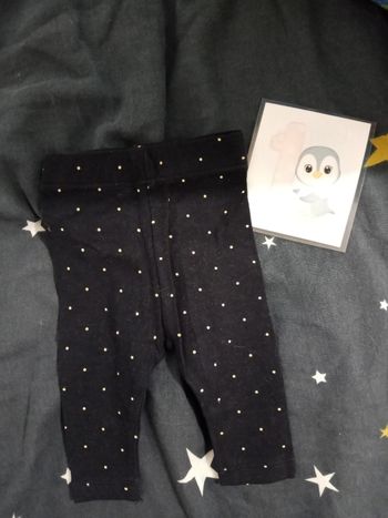 Legging marine a pois _ 1 mois