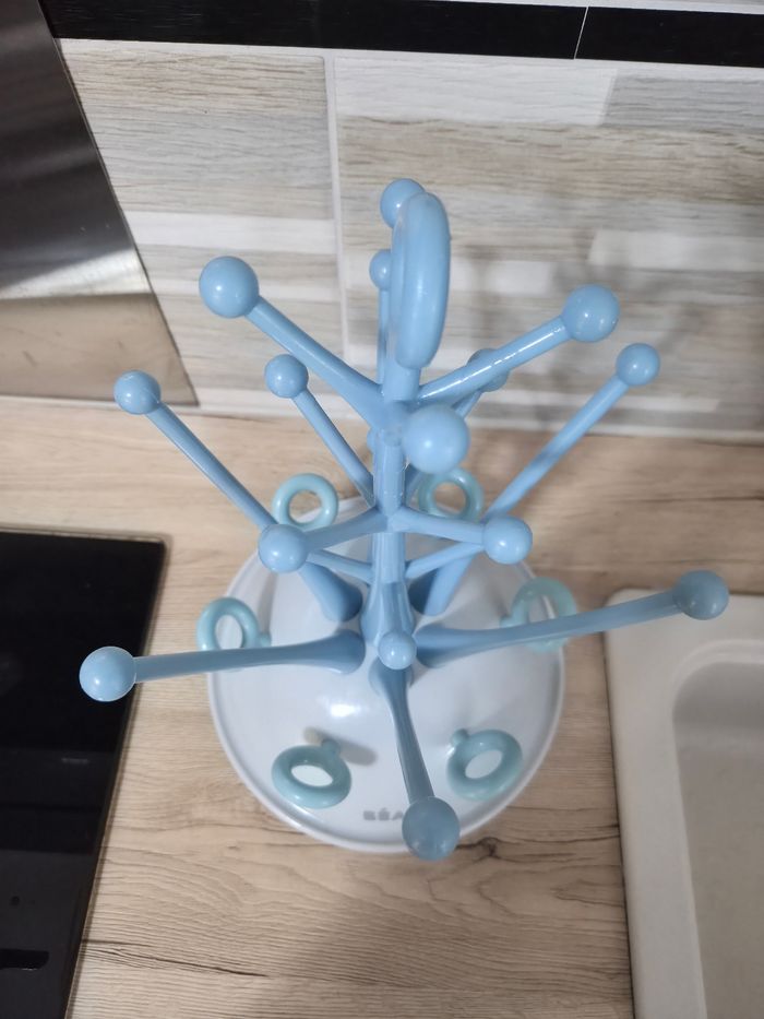 Égouttoir à biberon Béaba bleu et gris - photo numéro 2