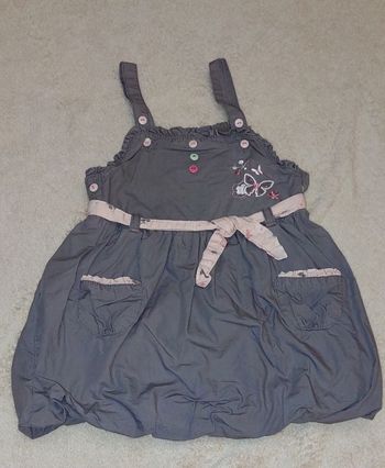 Robe à bretelles demi-saison bébé fille 18 mois