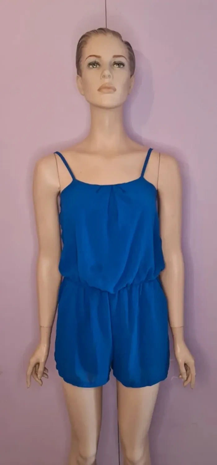 Combishort femme bleu
