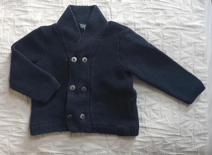 Obaibi veste gilet marine épais 18 mois