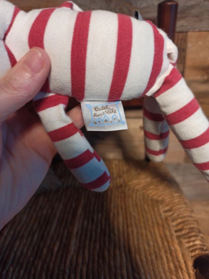 Doudou lapin cadet rousselle rouge tbe - photo numéro 3