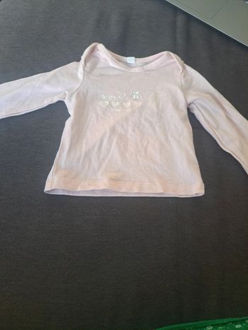 T shirt manches longue 62/68 cm