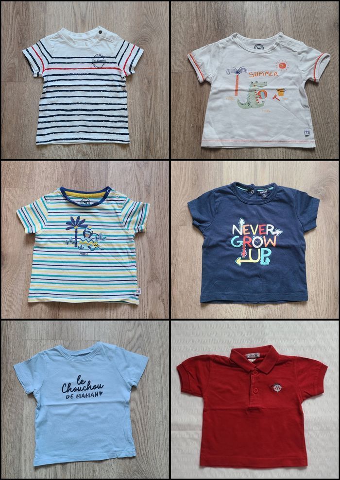 Lot tee-shirts 6 mois Garçon - photo numéro 2
