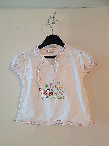 T shirt bébé fille blanc