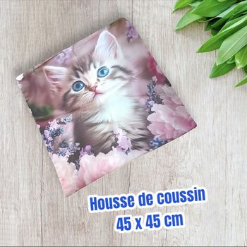 Housse de coussin chat