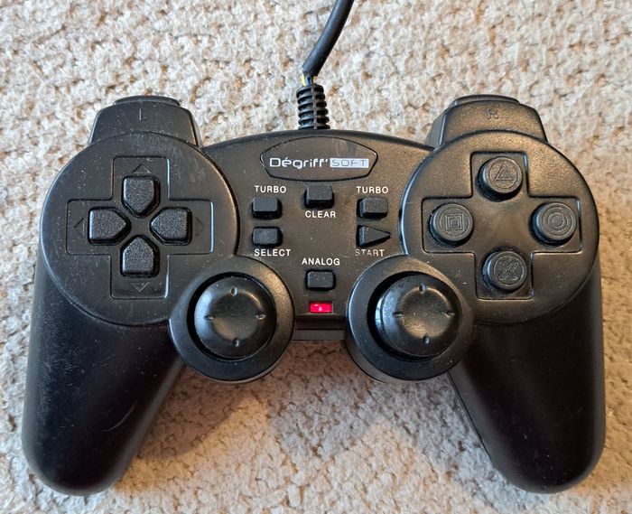 🎮 Manette Degriff'Soft noire Sony PlayStation 2 PS2