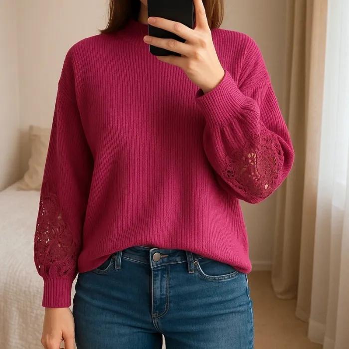 Pull gemo violet taille M - comme neuf