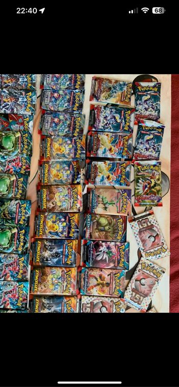 Lot de booster Pokémon français ouvert