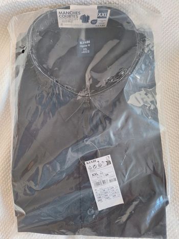 Chemise manches courtes homme XXL noire Neuve
