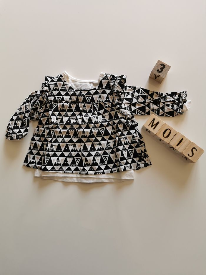 Blouse/tee-shirt 2en1