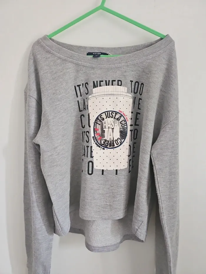 Pull gris fille 12 ans