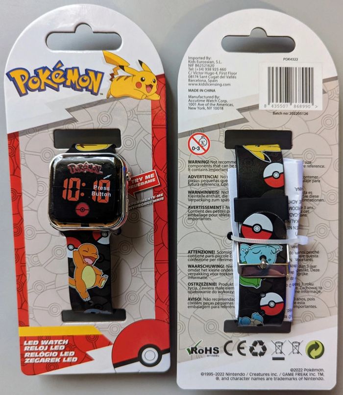 Montre LED digitale Pokémon Version 1