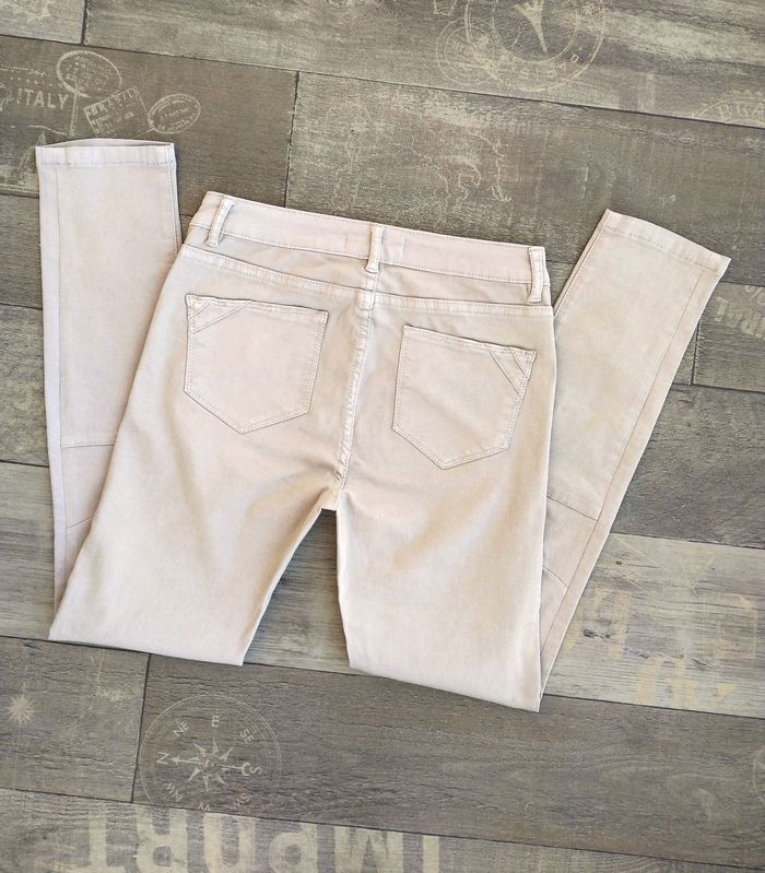 Pantalon skinny beige crème - Cache Cache • Fausses poches sur l'avant • 2 poches à l'arrière • Mati - photo numéro 8