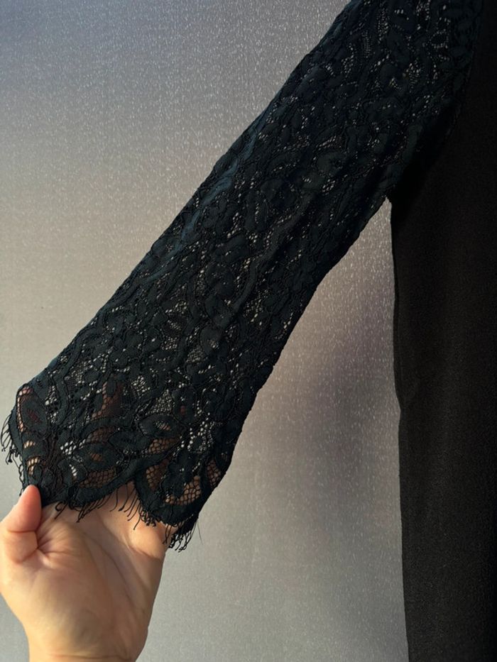 Robe noire manches ajourées Akoz de toi taille M - photo numéro 4