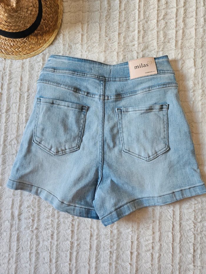 Short en jean taille haute taille 38 Milas neuf - photo numéro 4