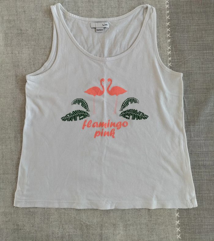 Débardeur flamand rose la halle 12 ans