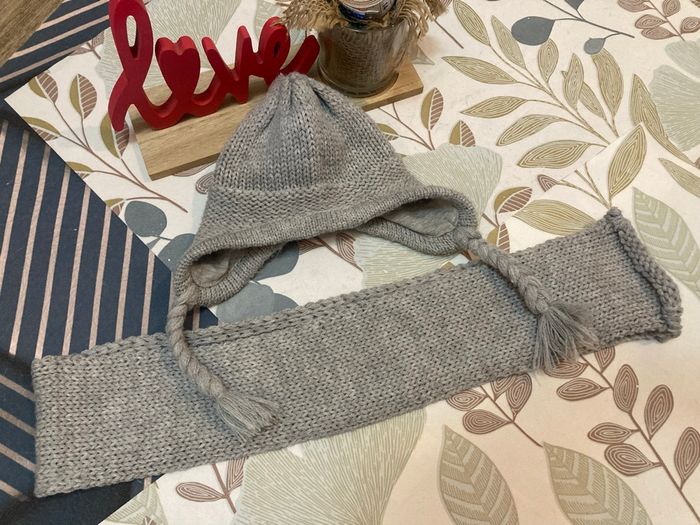 Ensemble écharpe et bonnet 0/1 mois